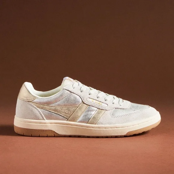 Anthropologie Gola Hawk Shimmer Off White / Silver / Gold Size US 9 (Eur 40) - Picture 5 of 14